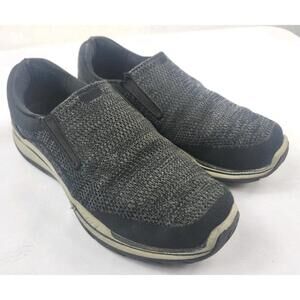 Skechers Mens 11 M Slip On Goga Mat Arch Relaxed Fit Loafers Foam Black Shoes